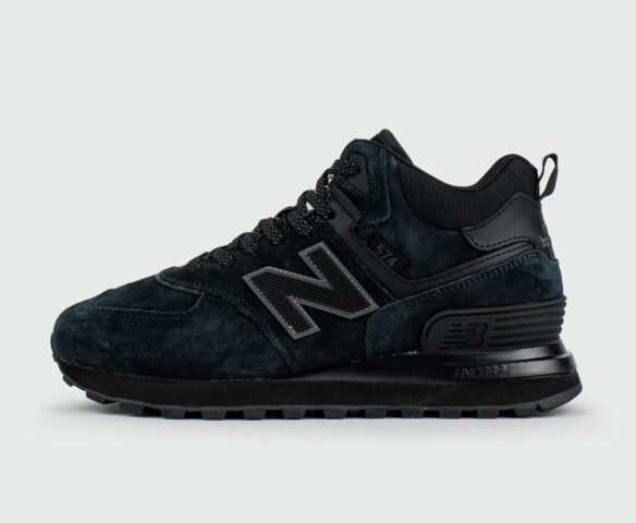 New Balance 574 Mid Navy Black with Fur Wmns. Вид 1