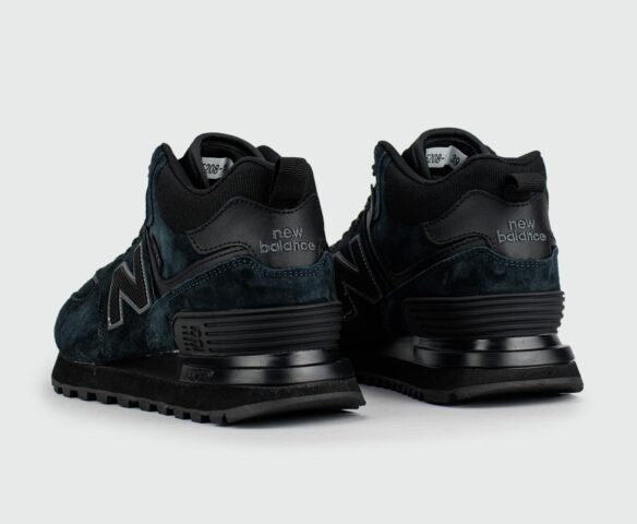 New Balance 574 Mid Navy Black with Fur Wmns. Вид 3